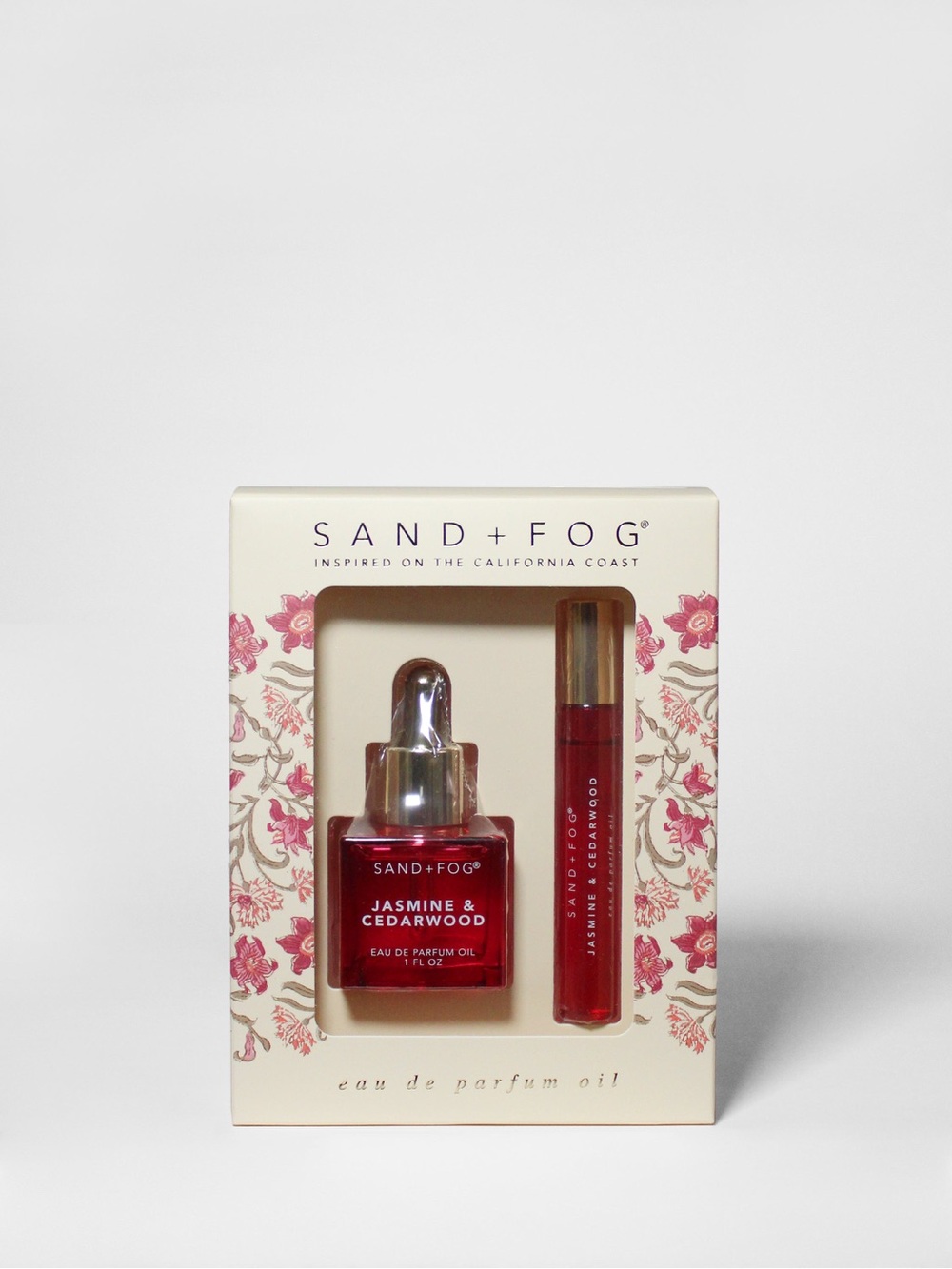 NWT SAND + FOG Jasmine & Cedarwood Eau de Parfum Oil Set - Oil Dropper & Roller
